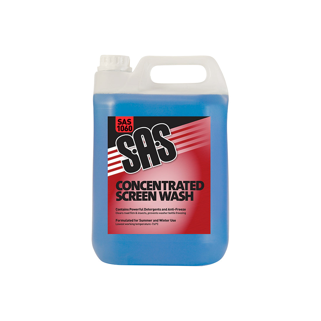 SAS Concentrated Screen Wash 5L Anti Freeze Detergent Clears Fly Squash Winter Safe Pack of 2
