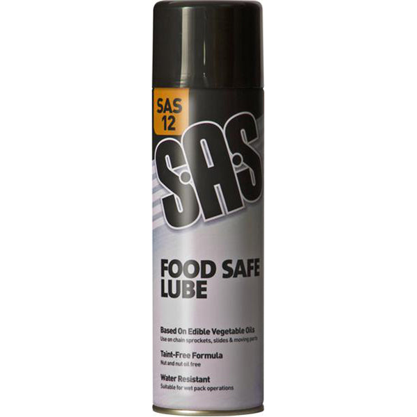SAS Foodsafe Lube - 500ml Aerosol, Edible Oil Based, For Food Machinery Pack of 6