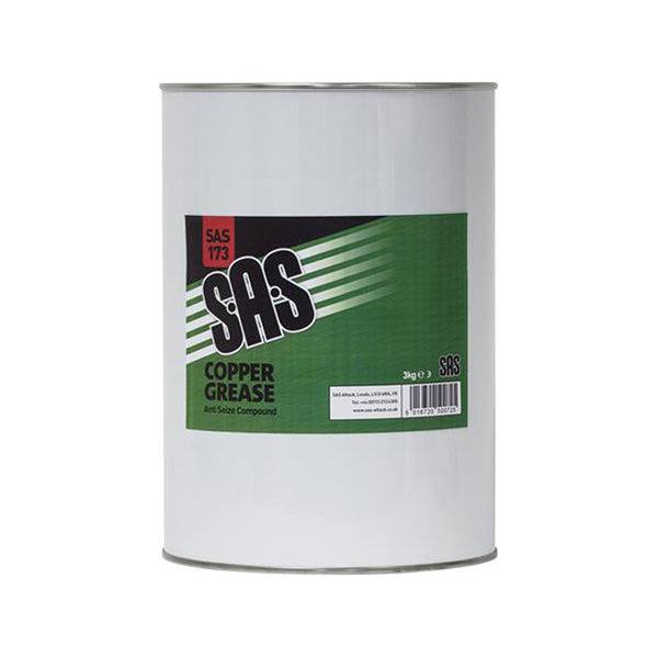 SAS Copper Grease - 3kg Tin, Anti?Seize Compound, ?40°C to +1100°C, Rust & Oxidation Protection Qty 1