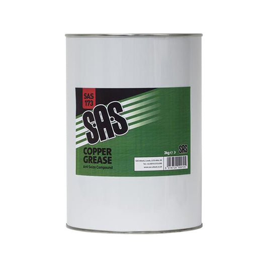 SAS Copper Grease - 3kg Tin, Anti?Seize Compound, ?40°C to +1100°C, Rust & Oxidation Protection Qty 1