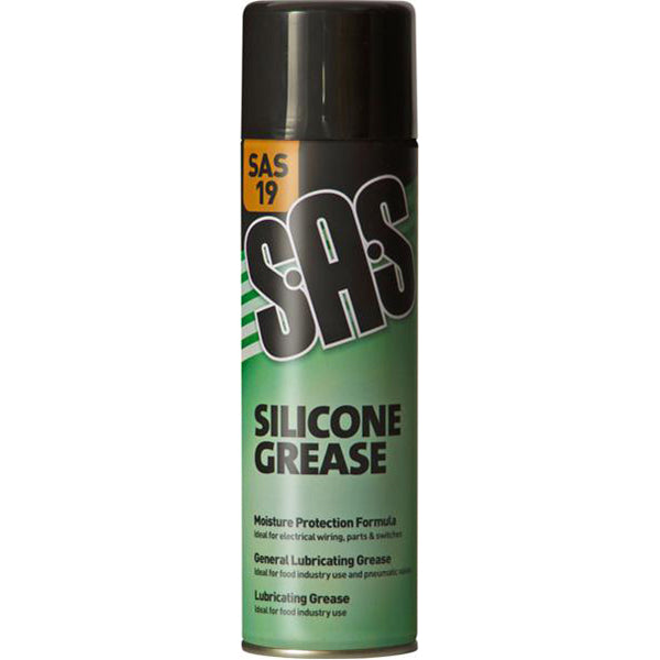 SAS Silicone Grease - 500ml Aerosol, Moisture Repelling, Electrical Insulation Pack of 6