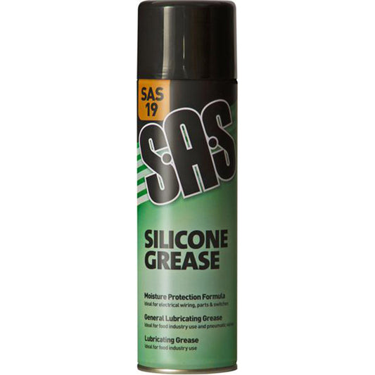 SAS Silicone Grease - 500ml Aerosol, Moisture Repelling, Electrical Insulation Pack of 6