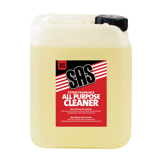 SAS All Purpose Cleaner 5L Safe Multi Surface Heavy Duty Dilution Ratios Alcohol Free Qty 1