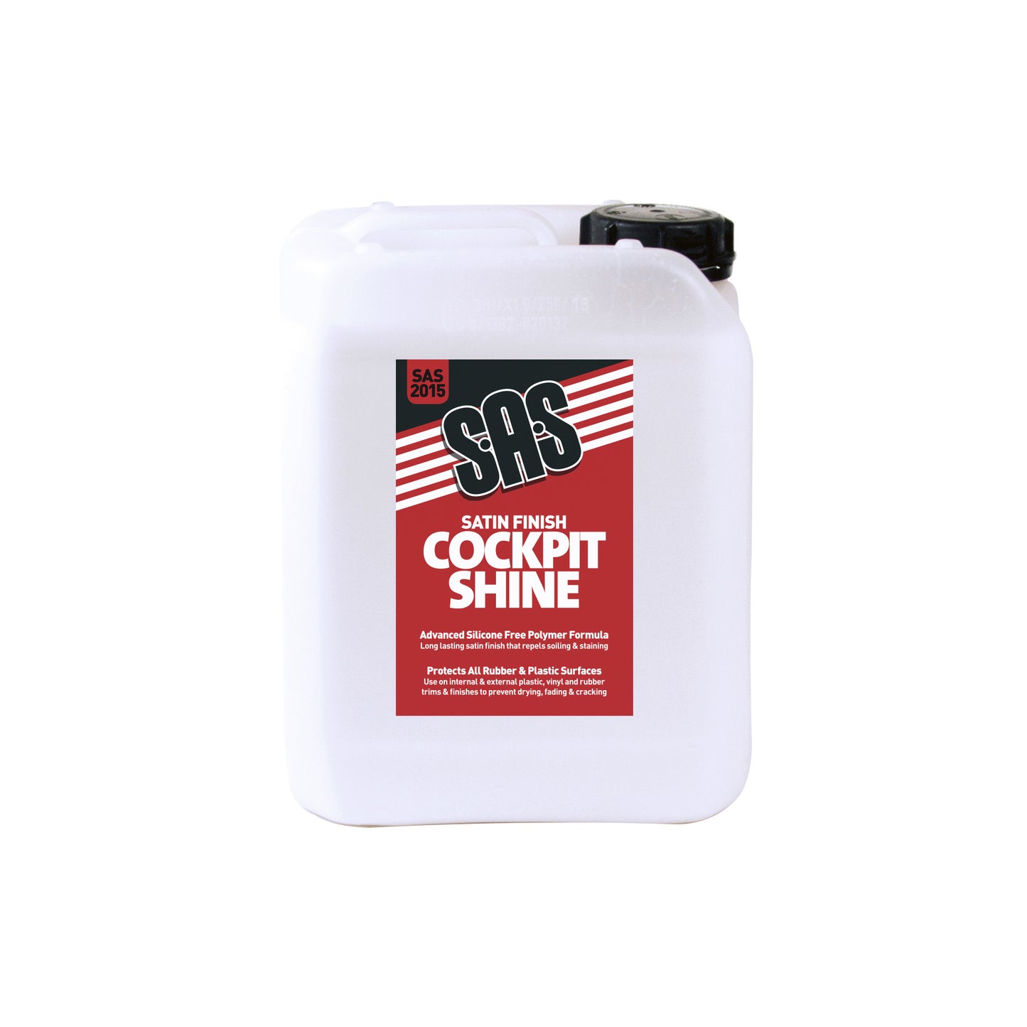 SAS Cockpit Shine 5L Silicone Free Satin Finish Protects Plastic Vinyl Rubber Qty 1