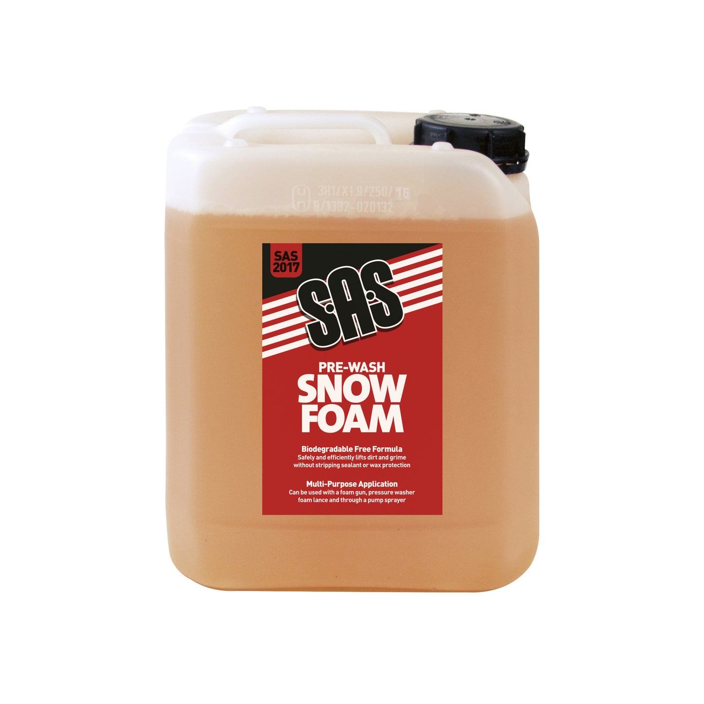 SAS Pre Wash Snow Foam 5L Biodegradable Formula Safe Dirt Lift Multi Purpose Application Qty 1
