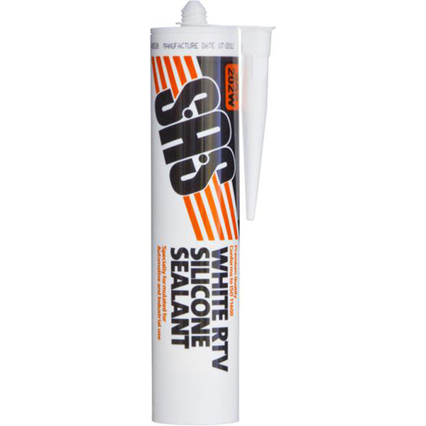 SAS White RTV Silicone Sealant - 300ml Cartridge, Premium Automotive/Industrial, Temp –40°C to +150°C Pack of 3