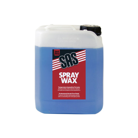 SAS Quick Wax Spray 5L Carnauba Wax Gloss Enhancing Polymers Streak Free Finish Qty 1