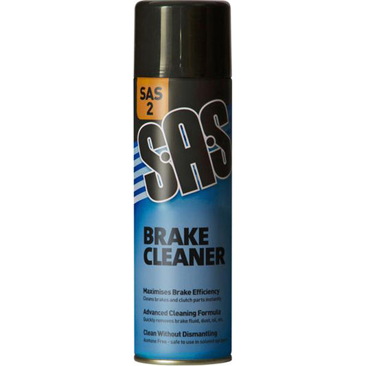 SAS Brake Cleaner - 500ml Aerosol, Silicone?Free Formula, Cleans Brake & Clutch Parts Pack of 6