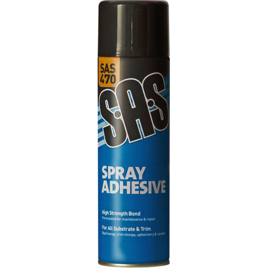 SAS Spray Adhesive - 500ml Aerosol, For Roof Linings, Upholstery & Carpets, Non?Chlorinated Formula Pack of 6