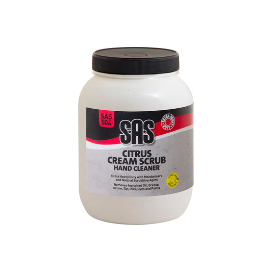 SAS Citrus Cream Hand Cleaner 3L Tub Extra Duty Removes Oil Ink Grime Qty 6
