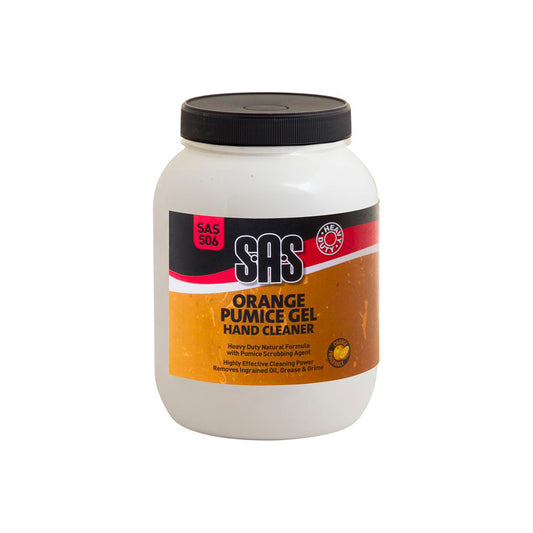 SAS Orange Pumice Gel Hand Cleaner 3L Tub Extra Heavy Duty Natural Solvent Blend Qty 6