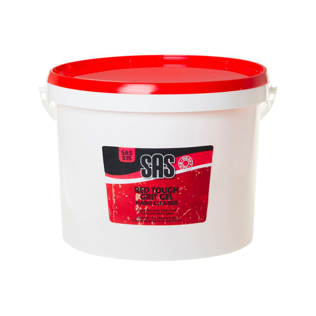 SAS Red Tough Grit Gel Hand Cleaner 15L Bucket Pumice Scrub Industrial Fragrance Qty 1