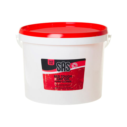 SAS Red Tough Grit Gel Hand Cleaner 15L Bucket Pumice Scrub Industrial Fragrance Qty 1