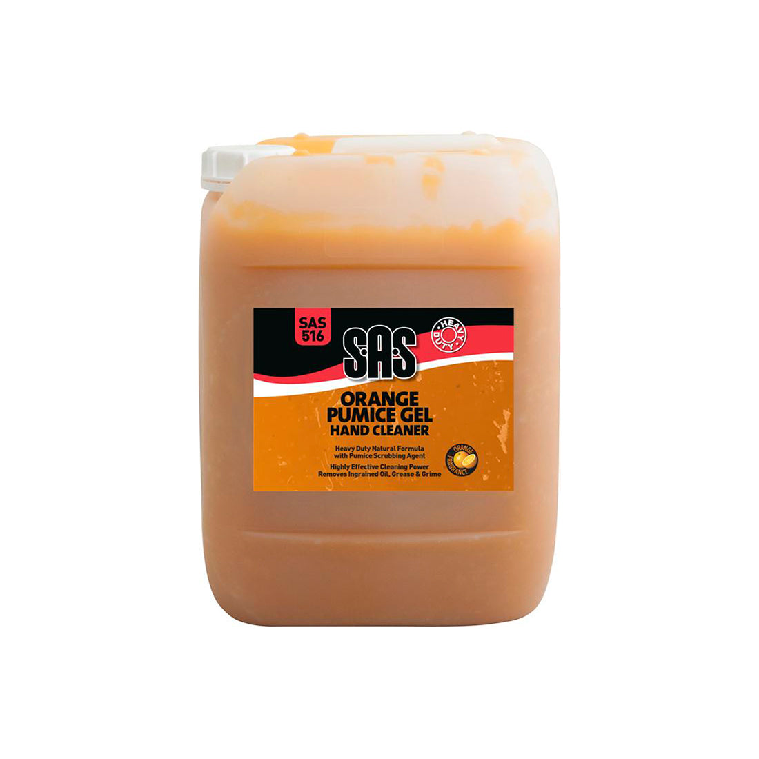 SAS Orange Pumice Gel Hand Cleaner 10L Container Extra Heavy Duty Natural Solvent Blend Qty 1