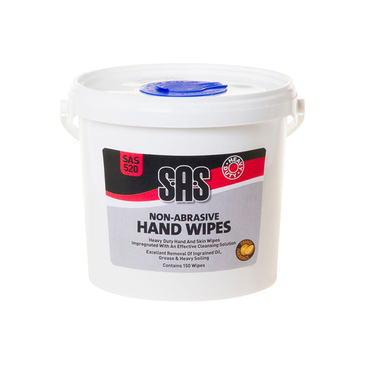 SAS Non?Abrasive Hand Wipes Tub of 150 Heavy Duty Wipes Orange Fragrance Qty 1