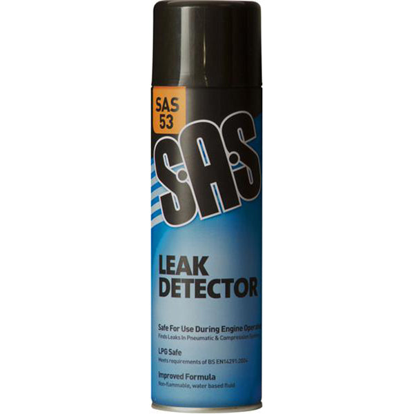 SAS Leak Detector - 400ml Aerosol, For Pneumatic Systems & Compression Fittings, Non?Flammable, Silicone Free Pack of 6