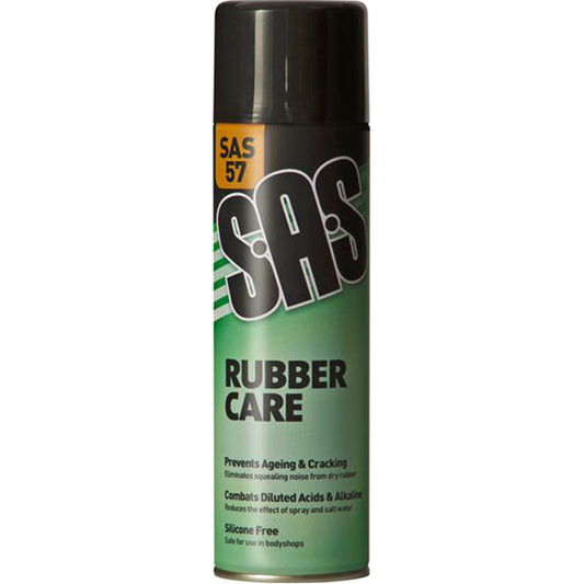SAS Rubber Care - 500ml Aerosol, Silicone?Free, Protects Seals, Tyres, Mats & Trim from Ageing/Cracking Pack of 6