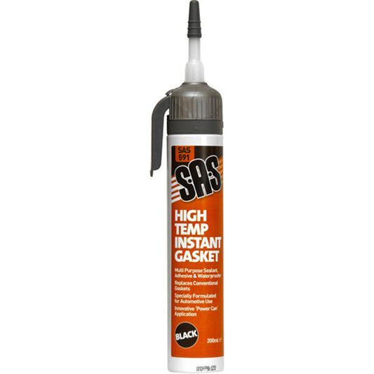 SAS High Temperature Gasket - Black, 220ml Power Can, Temp –40°C to +240°C, Petrol Resistant Qty 1