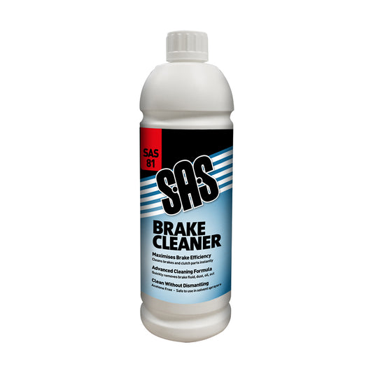 SAS Brake Cleaner - 1 Litre Bottle, Acetone?Free, Cleans Brake & Clutch Parts Without Dismantling Pack of 1