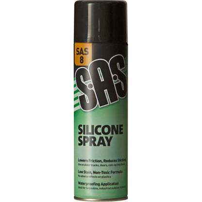 SAS Lubricant Assorted Pack 6x500ml Aerosols White Grease Silicone Spray Chain Lube Set of 6