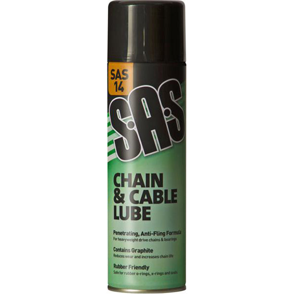 SAS Lubricant Assorted Pack 6x500ml Aerosols White Grease Silicone Spray Chain Lube Set of 6