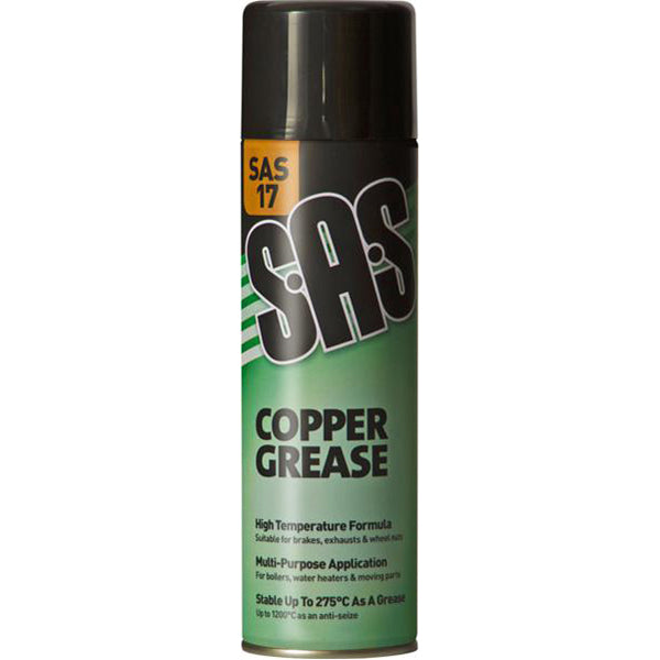 SAS Lubricant Assorted Pack 6x500ml Aerosols White Grease Silicone Spray Chain Lube Set of 6