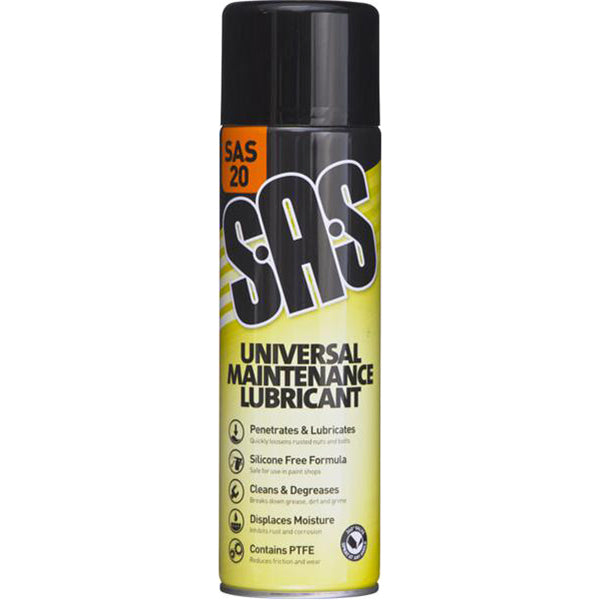 SAS Assorted Paint Pack 6x500ml Aerosols Zinc Satin Black Silver Primer Set of 6