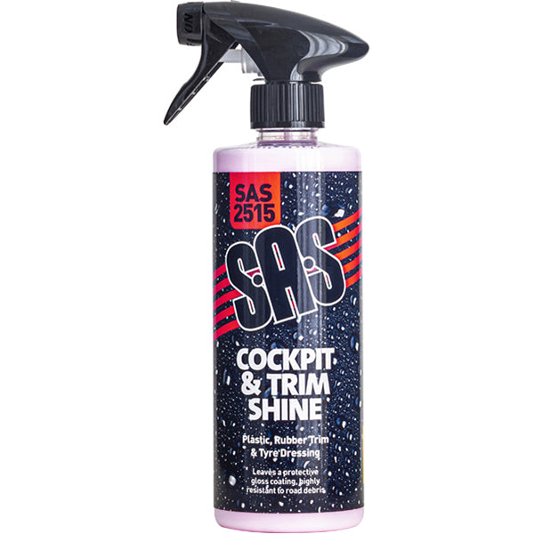 SAS Interior Exterior Detailing Pack 500ml Glass Cleaner Cockpit Trim Tyre Qty 6