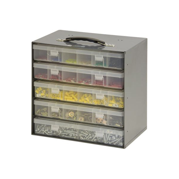 Carrying Case - For MAXBOX Large Clear Boxes, Cold Rolled Steel, Grey Enamel Finish, Holds 5 Boxes Qty 1