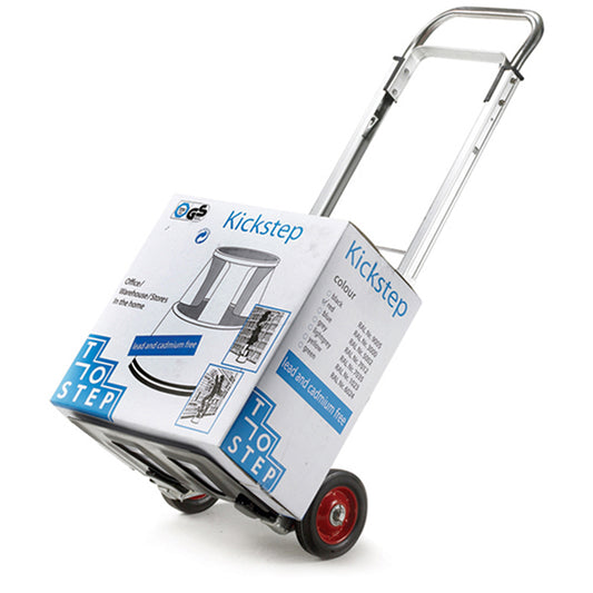BARTON Telescopic Aluminium Sack Truck - 1105 x 400 x 410mm, 90kg Capacity, Folds Flat, Rubber Wheels Qty 1