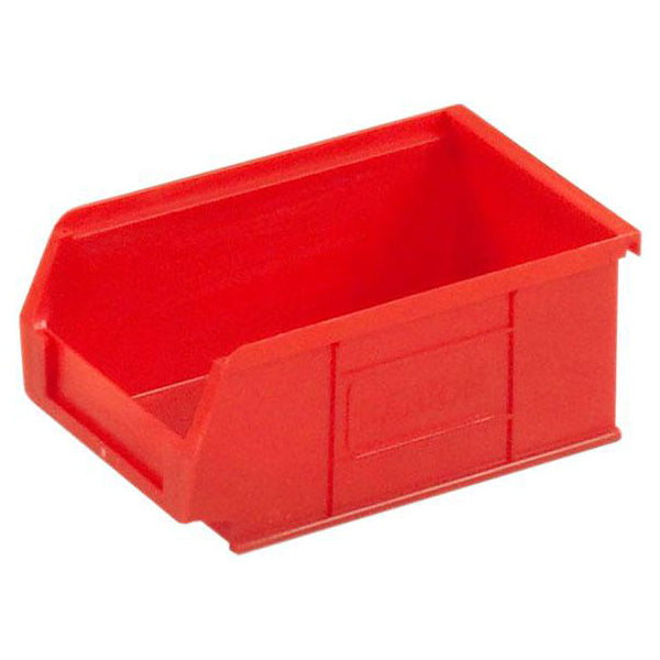BARTON Storage Bin TC2 - Red, 165 x 100 x 75mm, Polyethylene, With Label Holder Qty 20