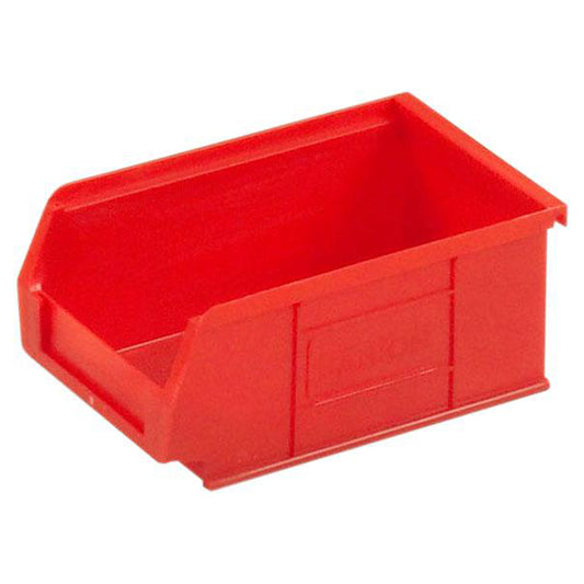 BARTON Storage Bin TC2 - Red, 165 x 100 x 75mm, Polyethylene, With Label Holder Qty 20
