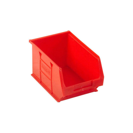 BARTON Storage Bin TC3 - Red, 240 x 150 x 132mm, Polyethylene, With Label Holder Qty 10