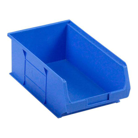 BARTON Storage Bin TC4 - Blue, 350 x 205 x 132mm, Polyethylene, With Label Holder Qty 10