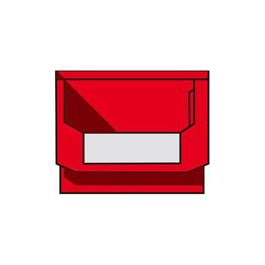 SSI Schaefer Storage Bin Red 230x140x130mm Polyethylene Label Holder Qty 10