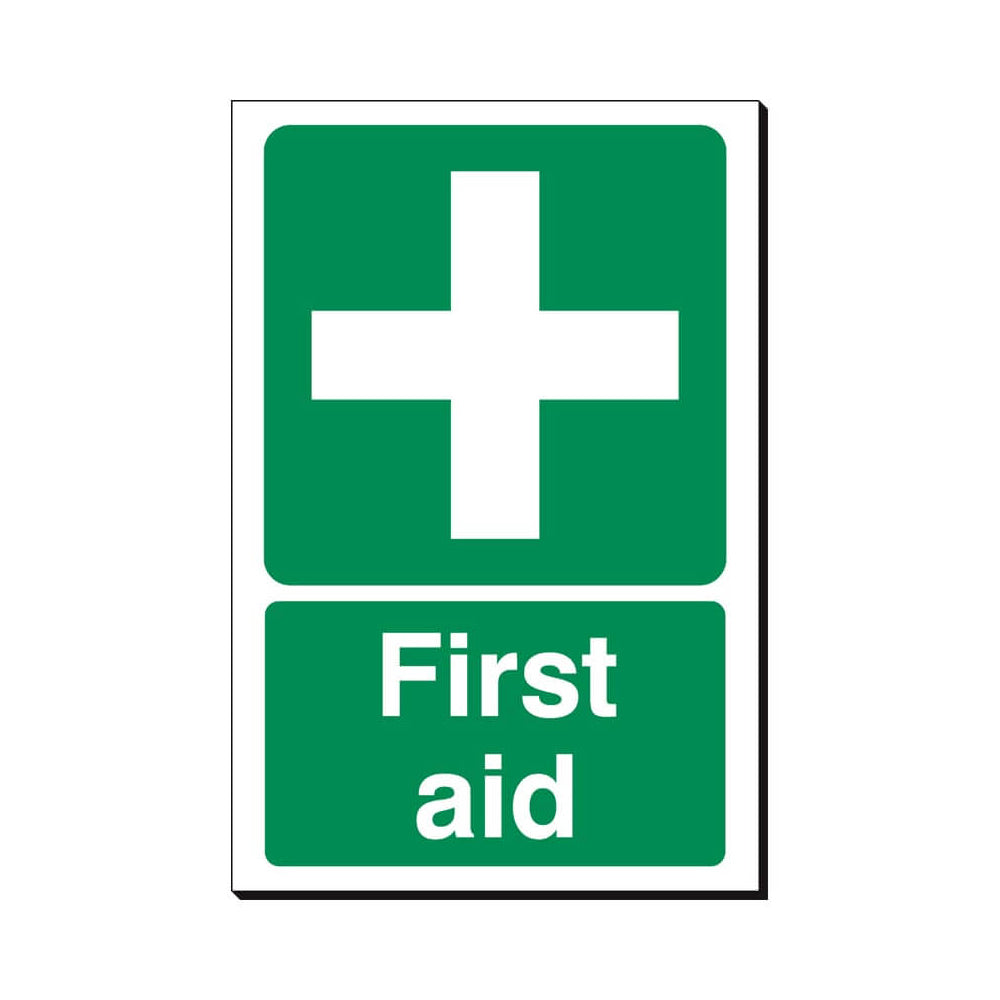 First Aid Safety Sign 240x360mm Waterproof 3 mm Foamex Board Qty 1