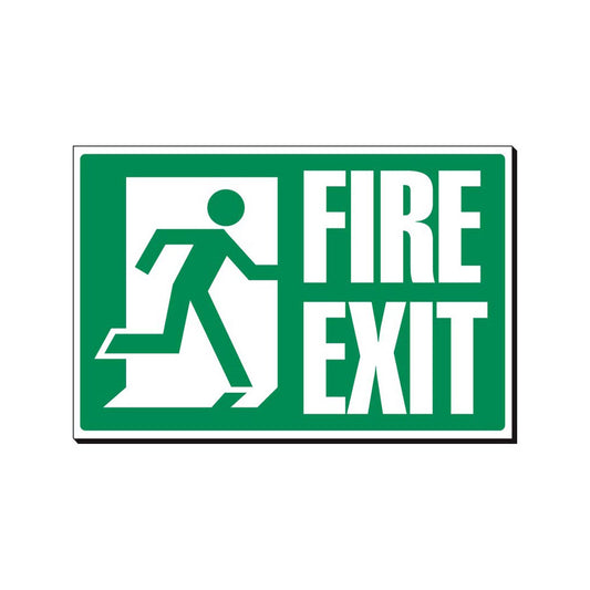 Fire Exit Safety Sign 360x240mm Waterproof 3 mm Foamex Board Qty 1