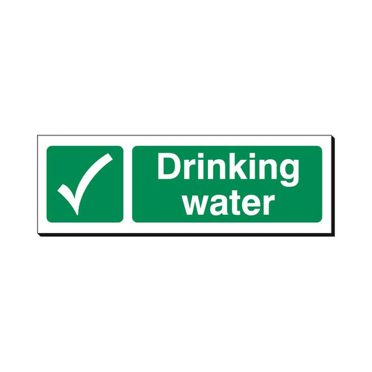 Drinking Water Safety Sign 360x120mm Waterproof 3 mm Foamex Board Qty 1
