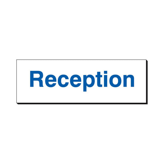 Reception Safety Sign 360x120mm Waterproof 3 mm Foamex Board Qty 1