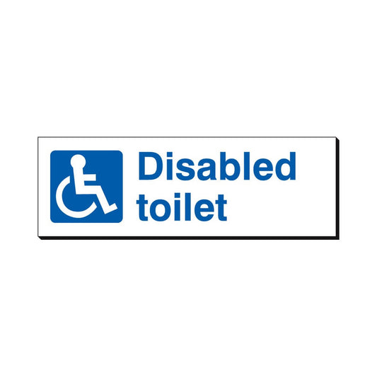 Disabled Toilet Sign 360x120mm Waterproof 3 mm Foamex Board Qty 1