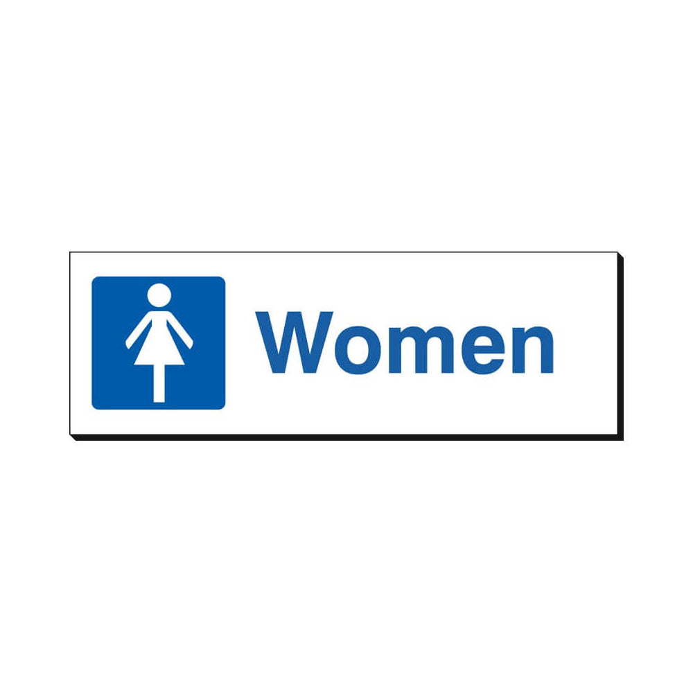 Women Toilet Safety Sign 360x120mm Waterproof 3 mm Foamex Board Qty 1