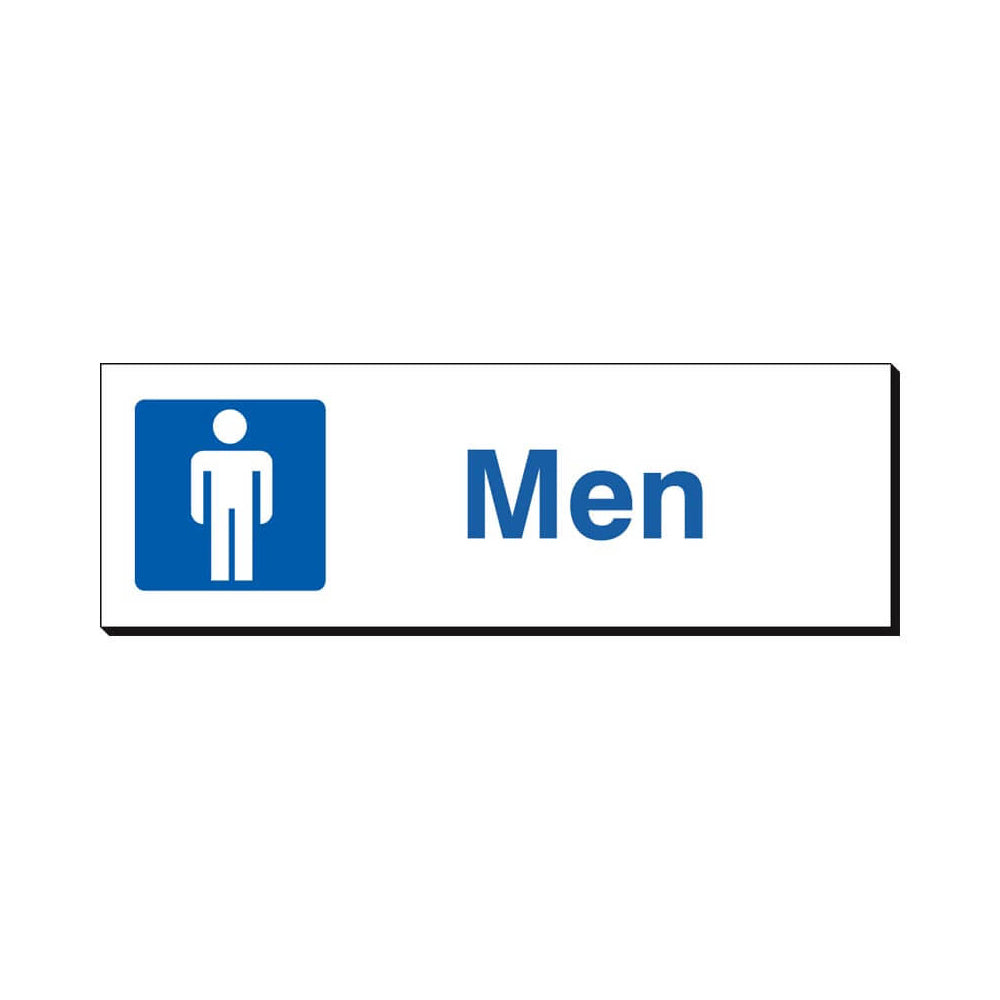 Men Toilet Safety Sign 360x120mm Waterproof 3 mm Foamex Board Qty 1