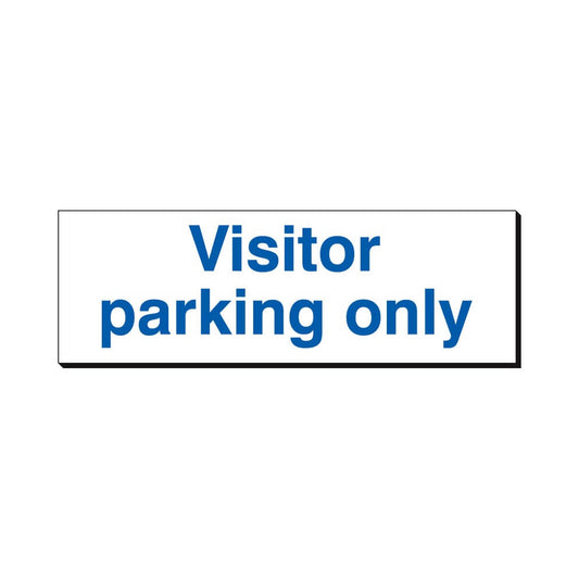 Visitor Parking Only Safety Sign 360x120mm Waterproof 3 mm Foamex Board Qty 1