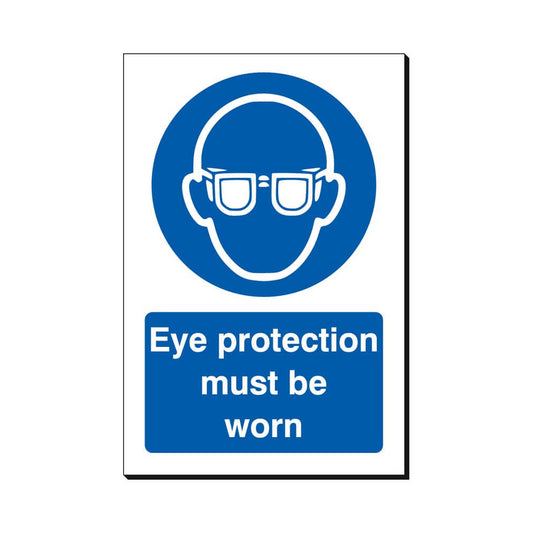 Eye Protection Must Be Worn Sign 240x360mm Foamex Board Qty 1