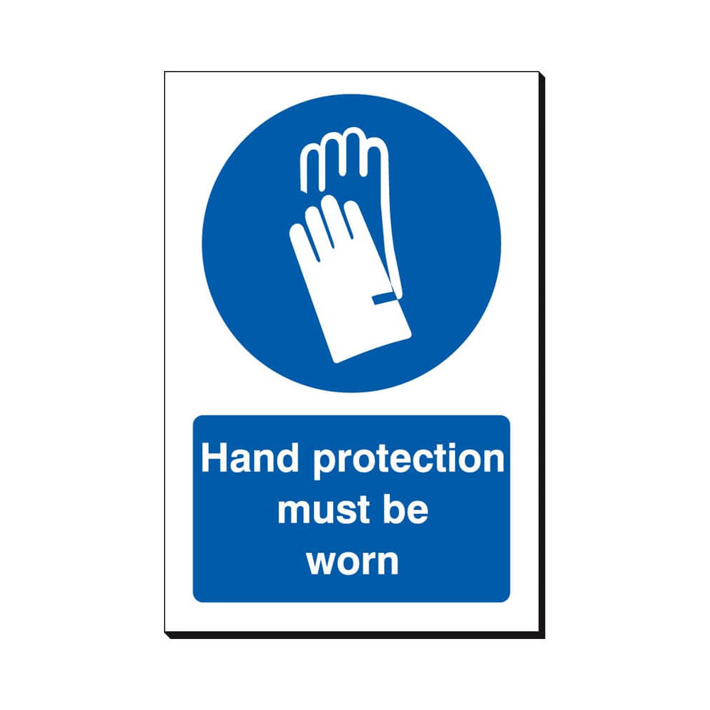 Hand Protection Must Be Worn Sign 240x360mm Foamex Board Qty 1