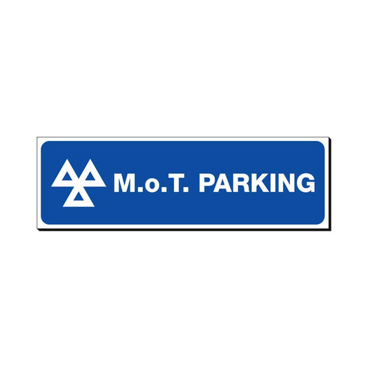 MOT Parking Safety Sign 480x150mm Waterproof 3 mm Foamex Board Qty 1