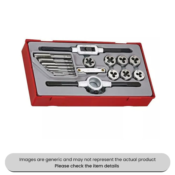 Tap & Die Set 17 Piece For Repairing Threads Pack Qty 1