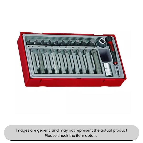 TX Regular and Long Bit Socket Set 1/2" Drive 23 Piece Pack Qty 1