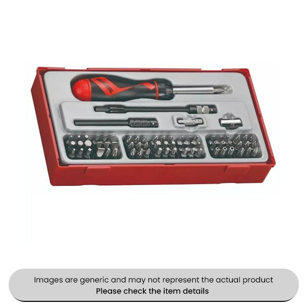 Ratcheting Bits Driver Set 74 Piece Pack Qty 1