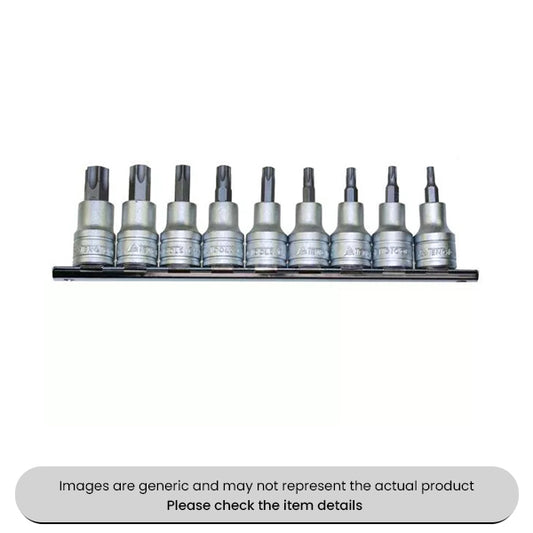 TPX Socket Clip Rail 3/8" Drive 9 Piece For Internal Tamper TPX Heads Pack Qty 1